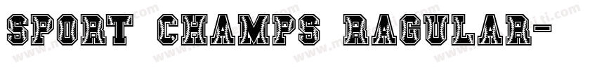 sport champs ragular字体转换